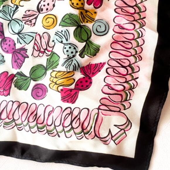 NWT Kate Spade New York Candy Shop Festive Candies 100 Silk Whimsical Bandana - Picture 4 of 7